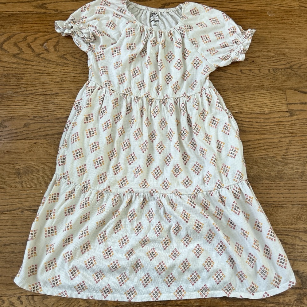 Blake Shelton x lands end girls country western babydoll tiered stretch dress